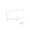 Tuhome Napoles Wall Cabinet, Two Shelves, Double Door, White/Smokey Oak MBI6560 - alternate 3